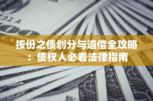 济南按份之债划分与追偿全攻略：债权人必看法律指南